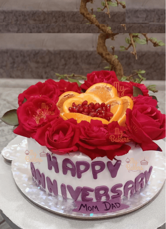 Anniversary cake For Mom Dad