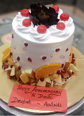 Anniversary Cake For Dear Ones Fresh Fruits