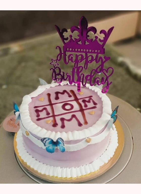 Tic Tac Toe Birthday Cake For Mom