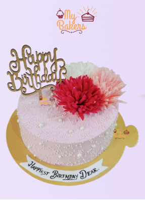 Birthday Special Flower Sprinkle Cake