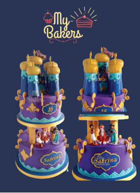 Beautiful Aladdin Jasmine Theme Birthday Cake