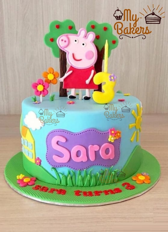 Exclusive Peppa Pig Theme Cake