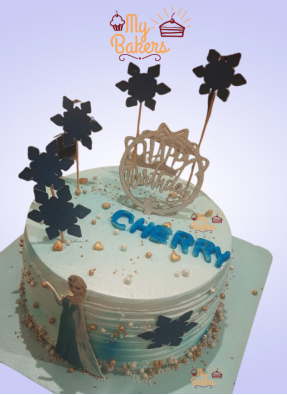 Frozen Theme Sprinkle Cake