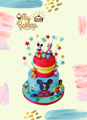 Mickey And Minnie Club House Cake