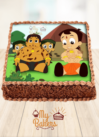 Baby Chotta Bheem & Kalia Theme Photo Cake