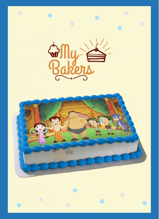 Chotta Bheem & Friends Theme Photo Cake