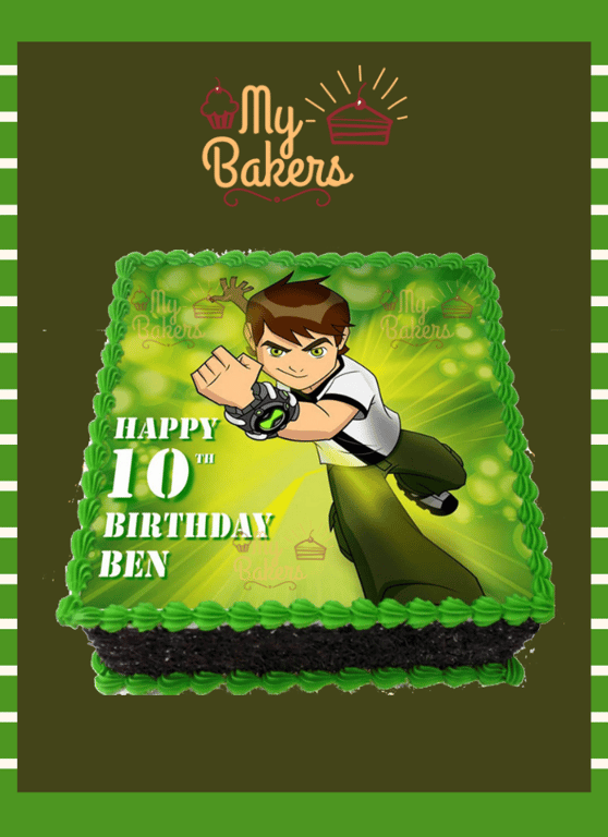 Delicious Ben Ten Theme Photo Cake - Kumbakonam