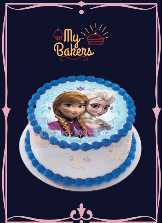 Frozen Theme Photo Cake