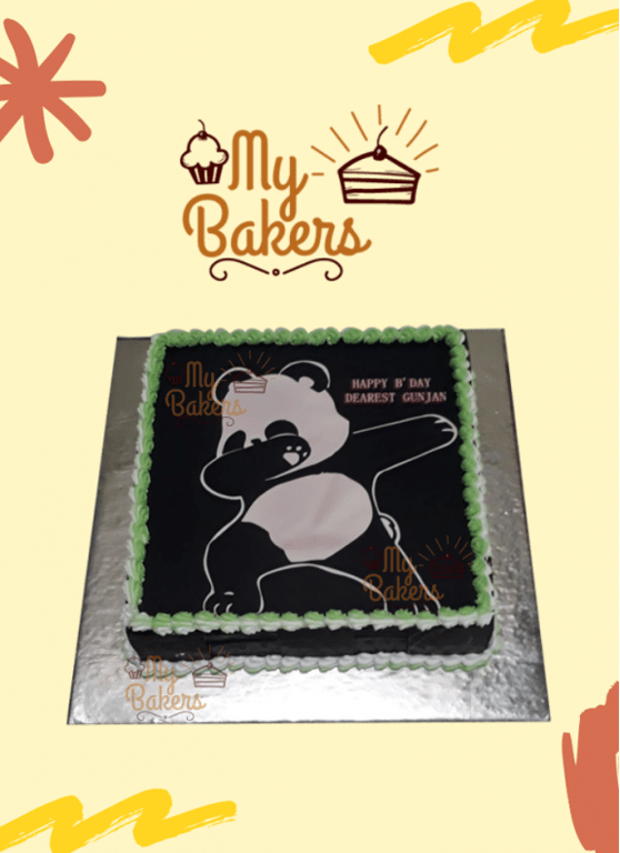 Panda Theme Photo Cake