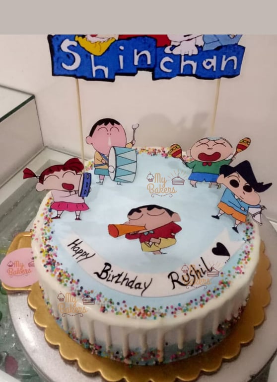 Shinchan Friends Theme Cake