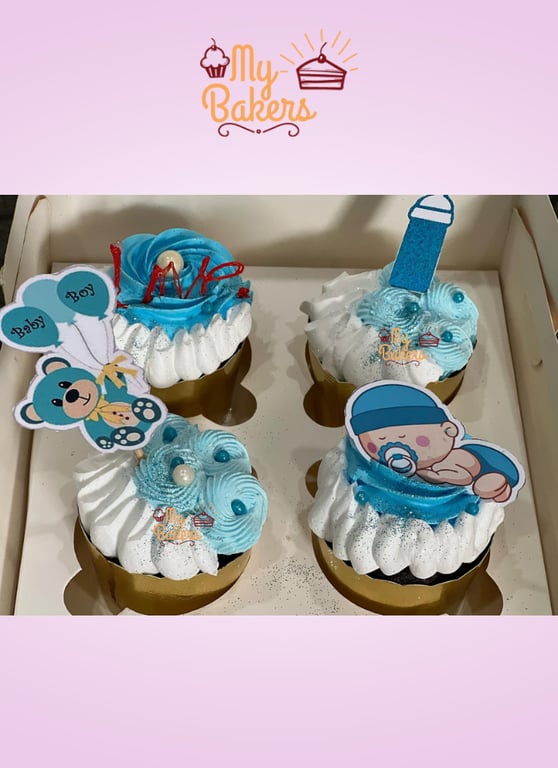 Baby Boy Muffin Cups