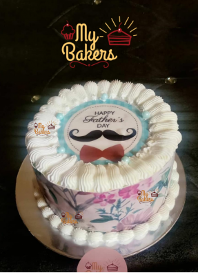 Wipped Creamy Moustache Cake