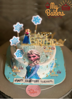 Frozen Theme Yummy Birthday Cake