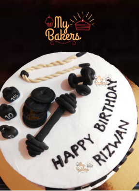 Gym Lover Birthday Theme Cake