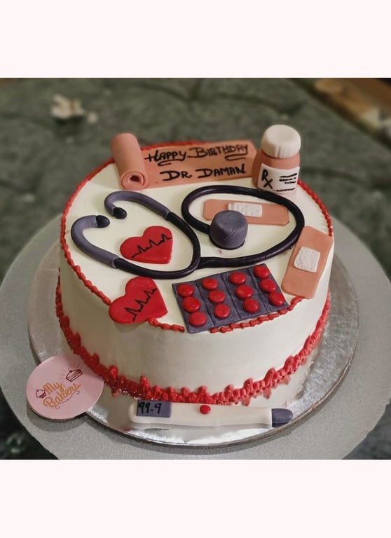 Doctor Theme Birthday Cake