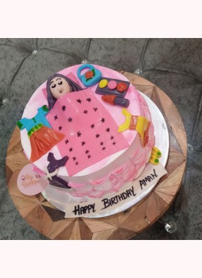 Lazy Girl Theme Birthday Cake