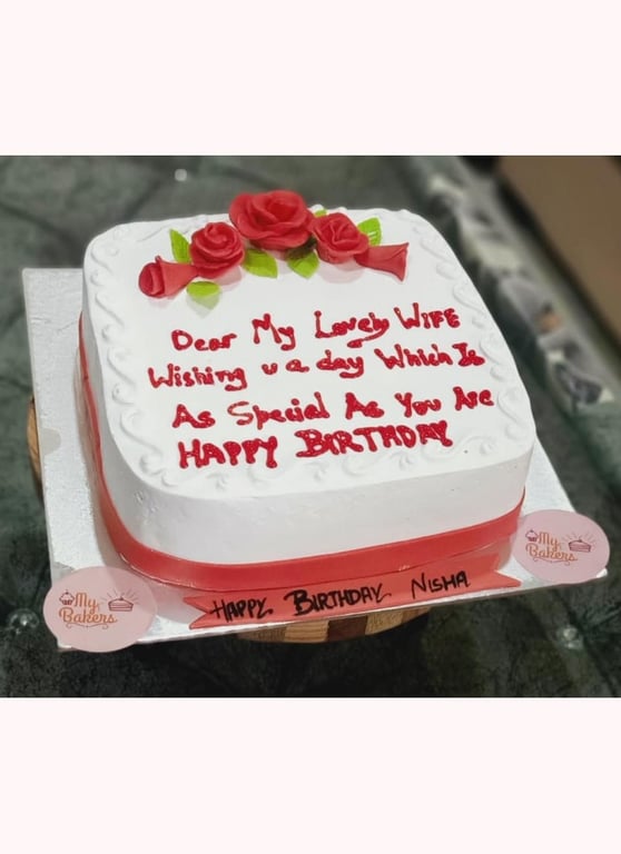 Lovely Birthday Cake For Wife