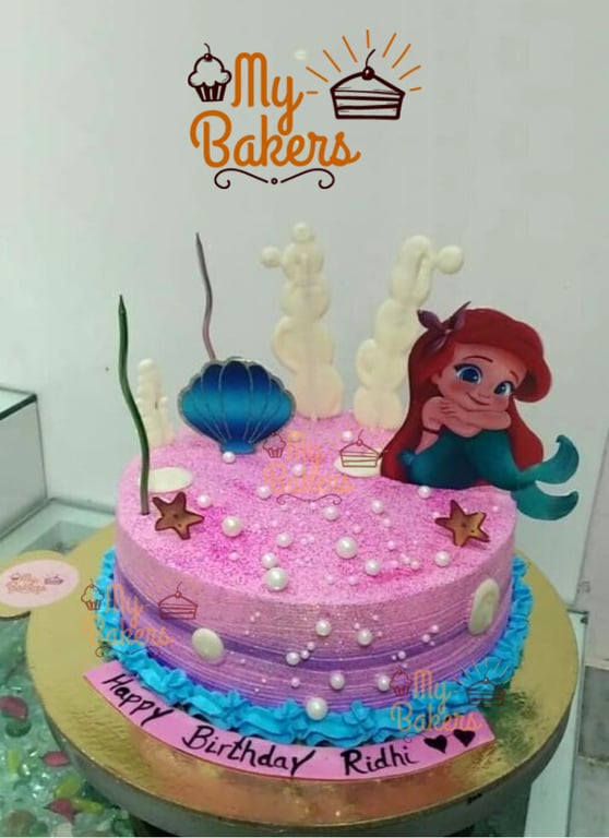 Mermaid Theme Birthday Cake