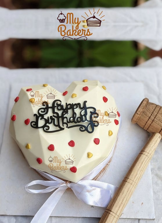 Tiny Hearts Decorated Pinata Cake