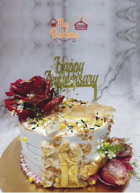Delectable Rose Special Anniversary Cake
