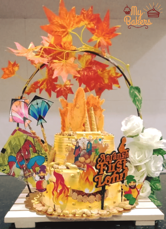 First Lohri Theme Cake