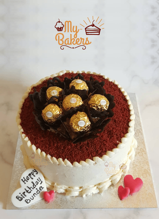 Red Velvet Ferrero Rocher Cake
