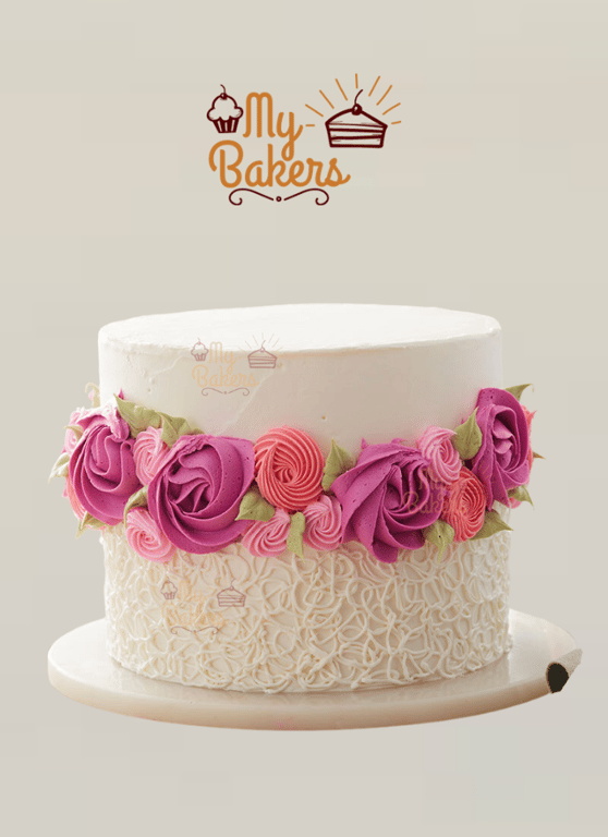 Rosettes Flower Cake