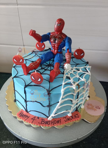 Spider Man Theme Birthday Cake 