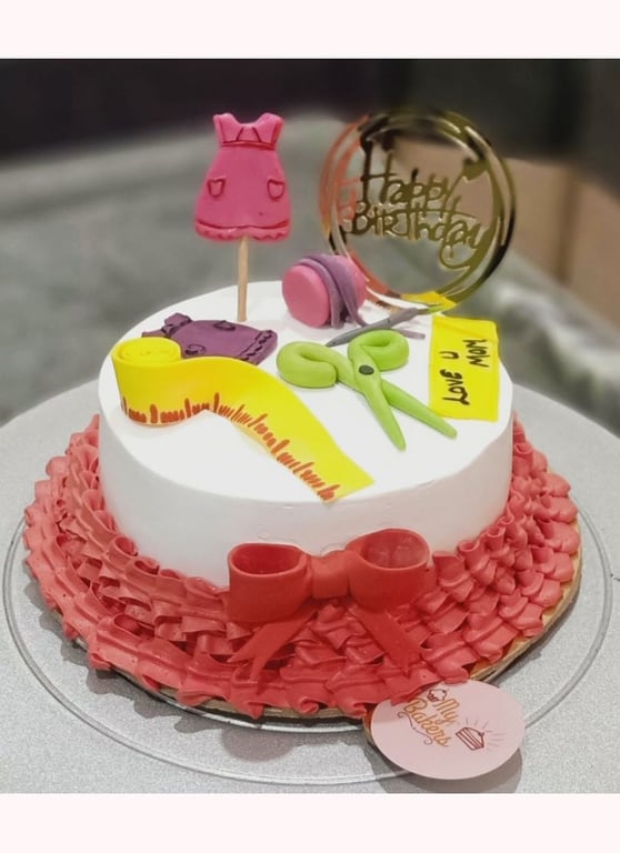 Stitching Theme Birthday Cake
