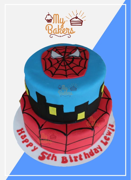 Flavorous Spiderman Theme Cake