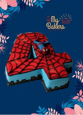 Numeric Spiderman Theme Cake