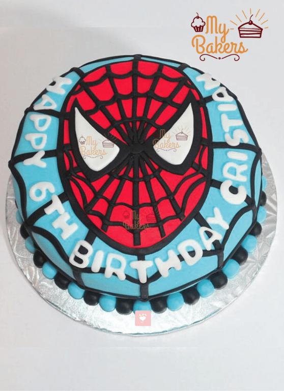 Delightful Spiderman Theme Cake