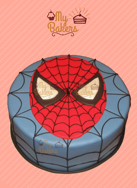Delicious Spiderman Theme Cake