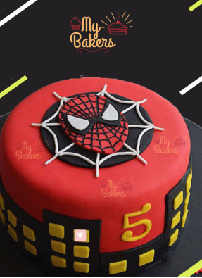 Delectable Spiderman Theme Cake