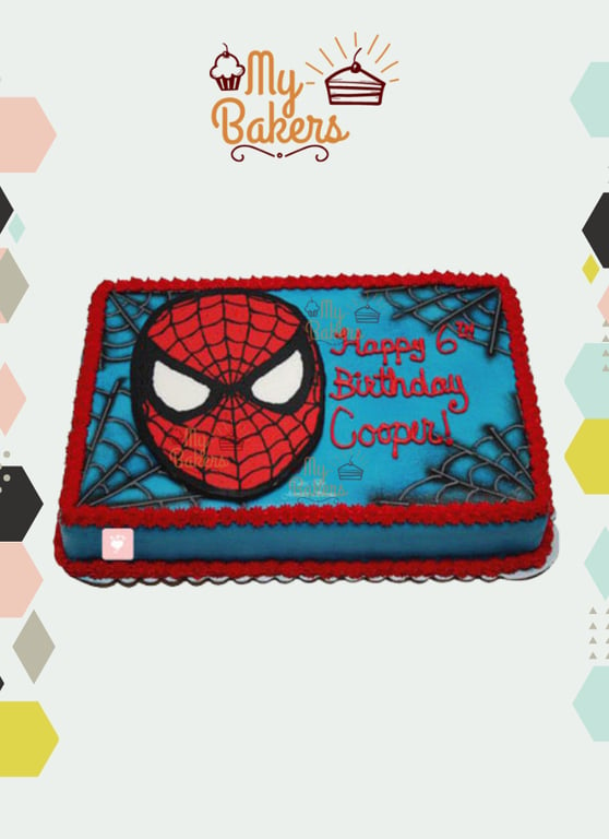 Yummy Spiderman Theme Cake