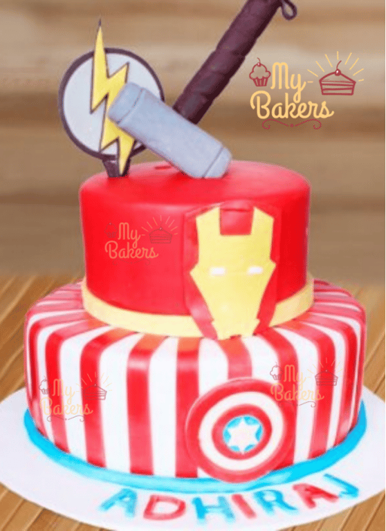 Adorable Super Hero Theme Cake