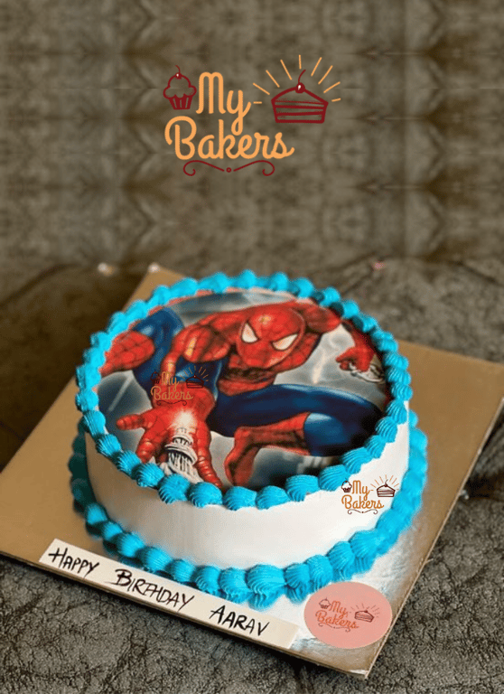 Superhero Spriderman Photo Cake