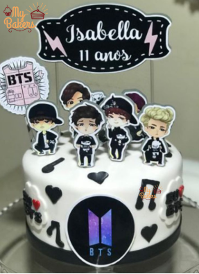 Appetising Fondant BTS Theme Cake