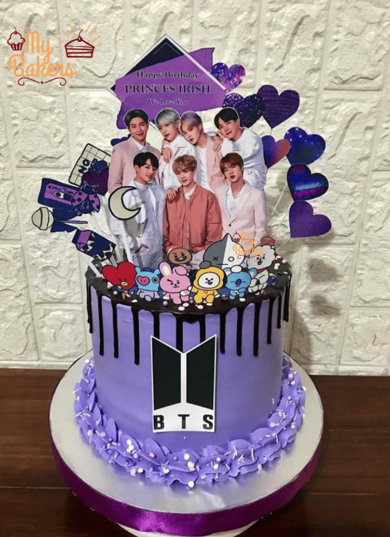 BTS Theme Birthday Cake