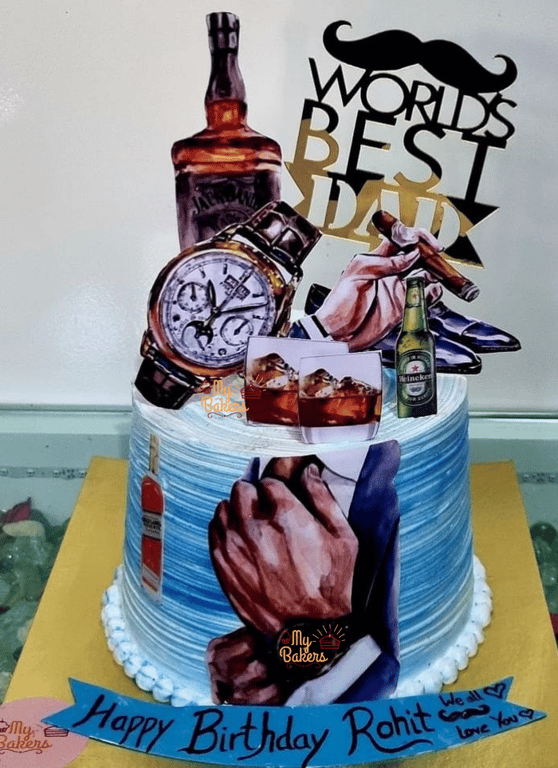 Gentelman Theme Birthday Cake