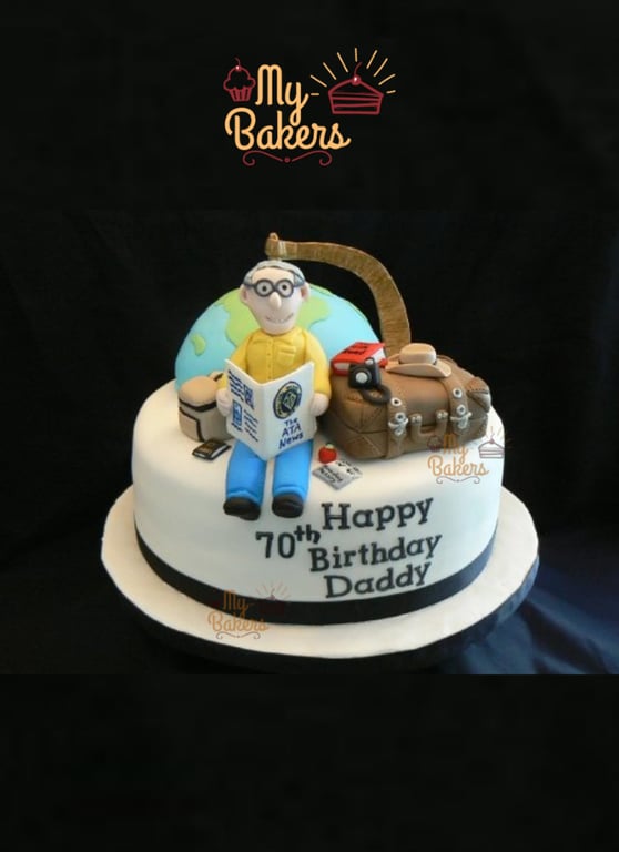 Happy Birthday Daddy Fondant Theme Cake