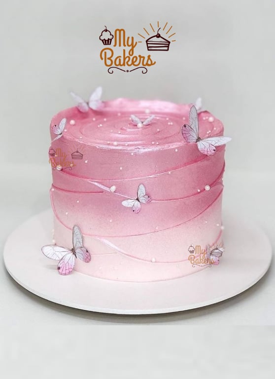 Strawberry Glazed Butterfly Cake