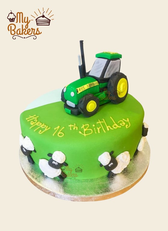 Tractor Farm Theme Cake