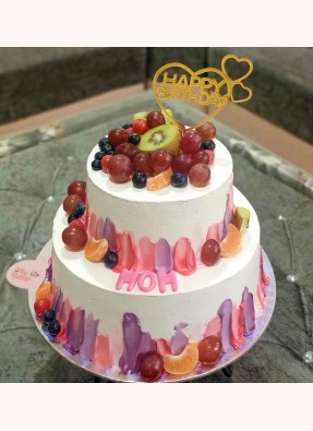 Exclusive Two Tier Mix Fruit cake