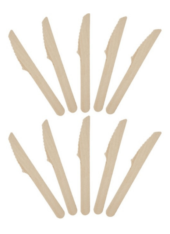 Wooden Biodegradable knife 16 cm pack of 100