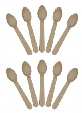 Wooden Biodegradable Spoon 14 cm pack of 100