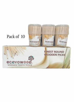 Wooden Biodegradable Toothpick 6.5 cm pack of 10