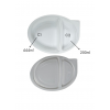 2 CP Oval Tray with lid White pack of 10