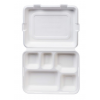 Biodegradable 5 CP Meal tray with lid 11.5 inch pack of 50