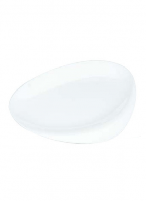 Hat plate big White pack of 10